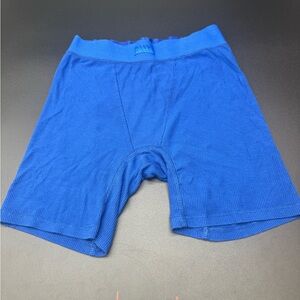 Women’s Blue Ribbed Boxer Briefs